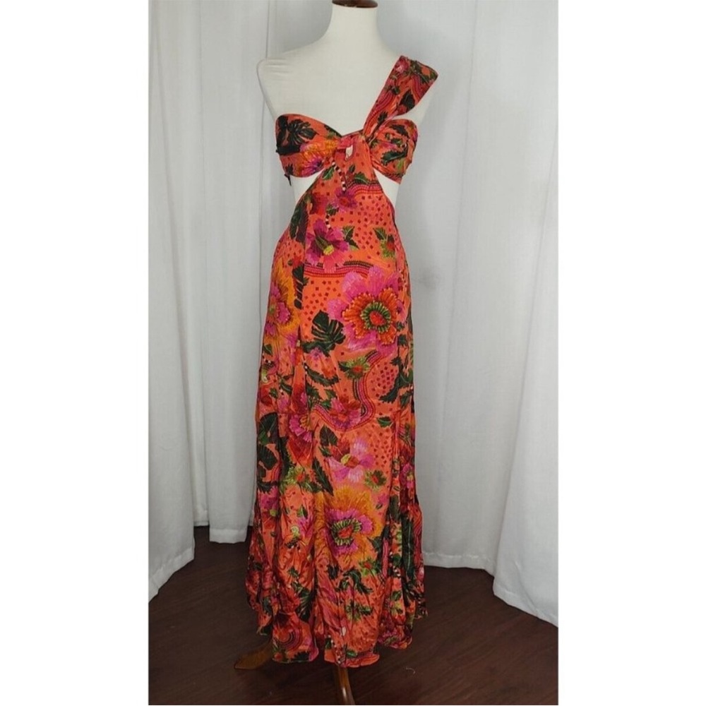 FARM Rio Multicolor Floral One-Shoulder Maxi Dress - Picture 4 of 5